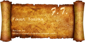Faust Toszka névjegykártya